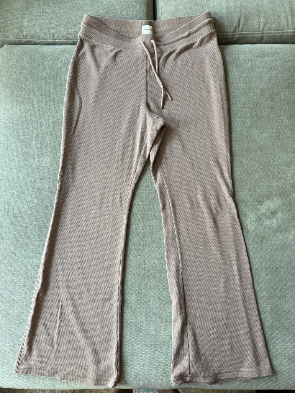 Artizia Sunday Best Waffle Knit‎ Pants Taupe L